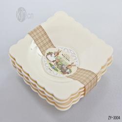 波比小號(hào)花邊正方餐盤