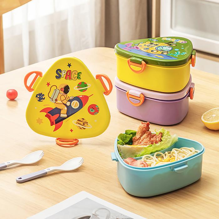 探索家三角形兒童飯盒