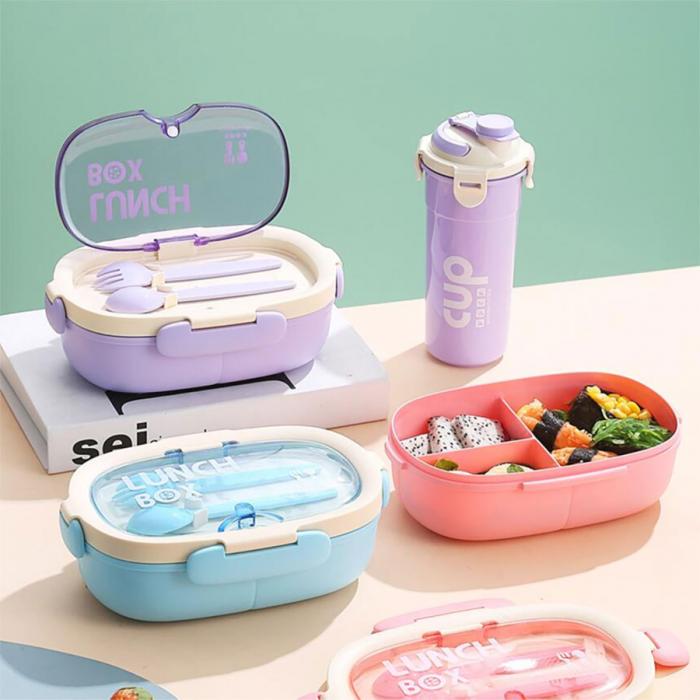 旦形套裝飯盒(飯盒850ML+水杯480ML)